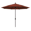 11' Fiberglass Market Umbrella with Double Wind Vent Terracota Bronze Olefin R835