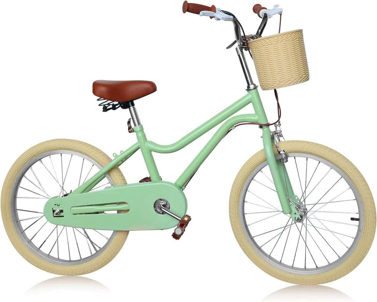 16 Inch Kids Bike with Handbrake Basket Training Wheels Yellow X295825