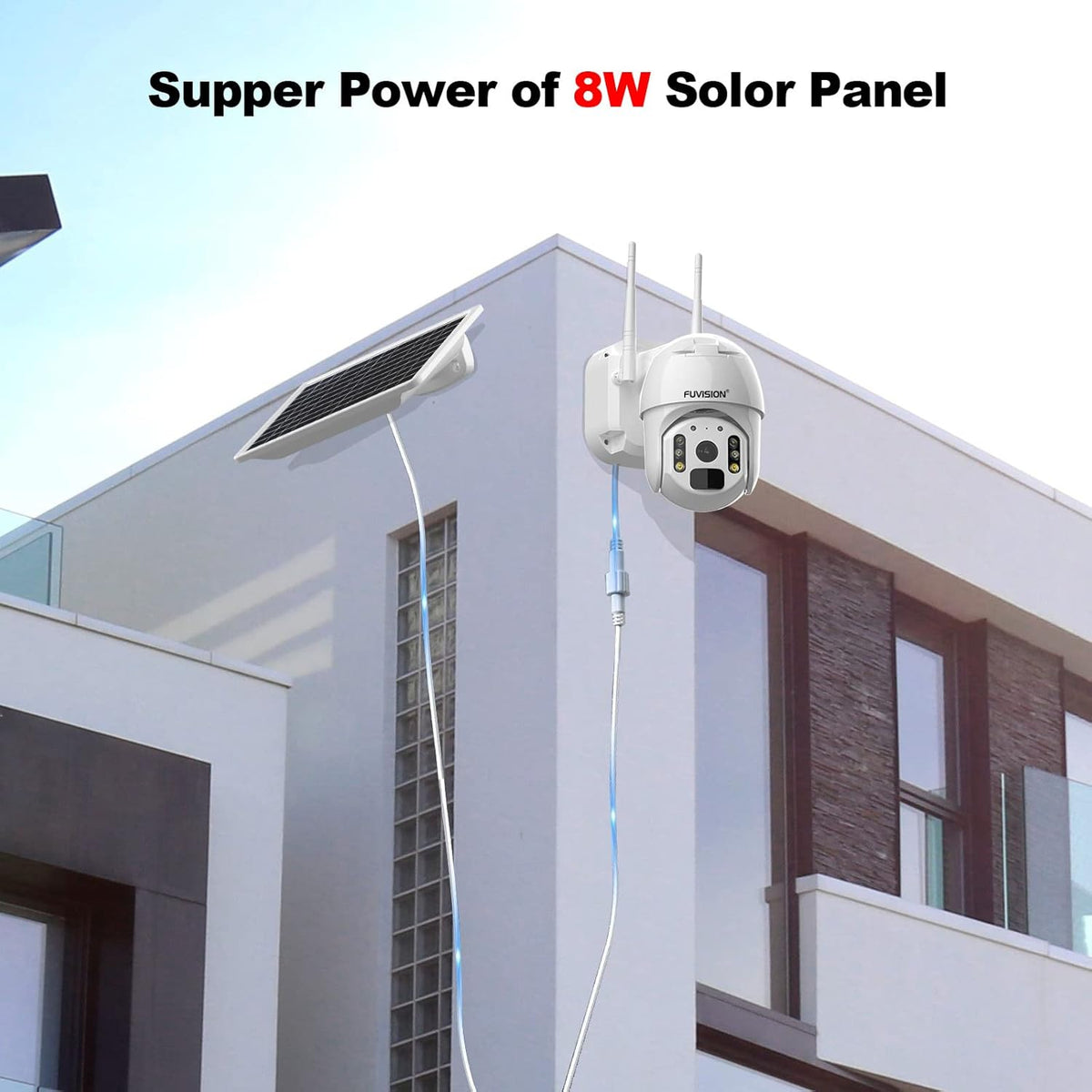 23600 Mah Solar Powered 1080P PTZ Security Camera S99616