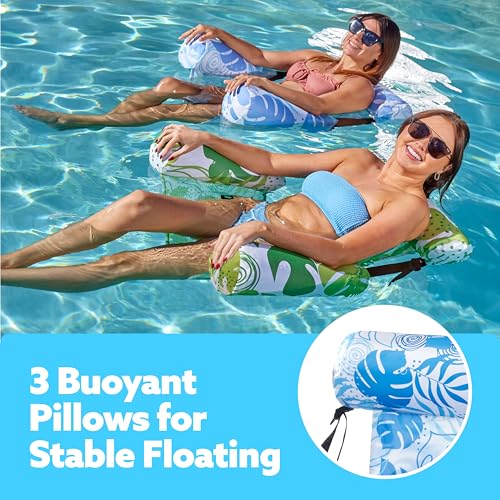 2 Pack Inflatable Pool Floating Lounge Chairs M3949