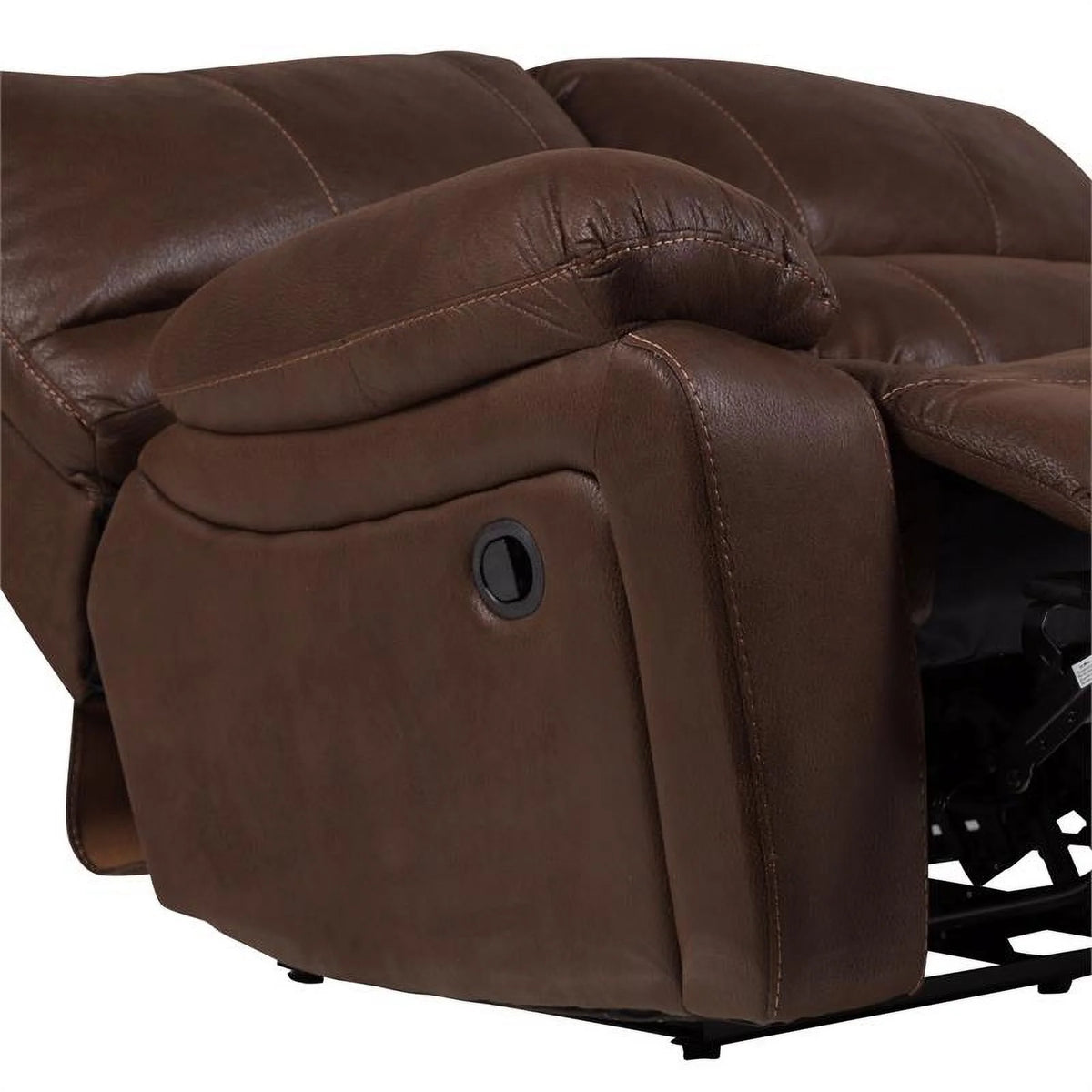 Brown Microfiber Reclining Loveseat P3553