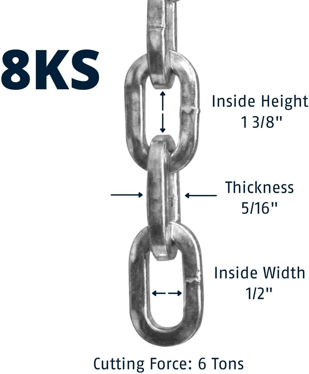 Hardened Steel 10 Foot x 3/8" Thick Square Security Chain Y722