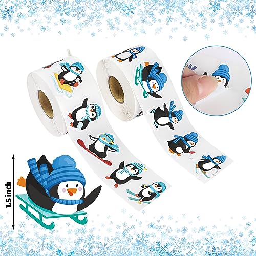 1200 PCS Snowman Roll Stickers Christmas Envelope Labels Y547154