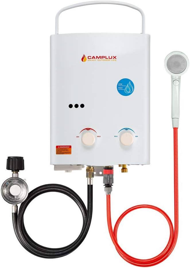 Black 1.32 GPM Outdoor Propane Portable Tankless Water Heater J531951