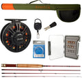Fly Fishing Combo Kit Starter Fly Rod and Reel Outfit with Travel Case M4885