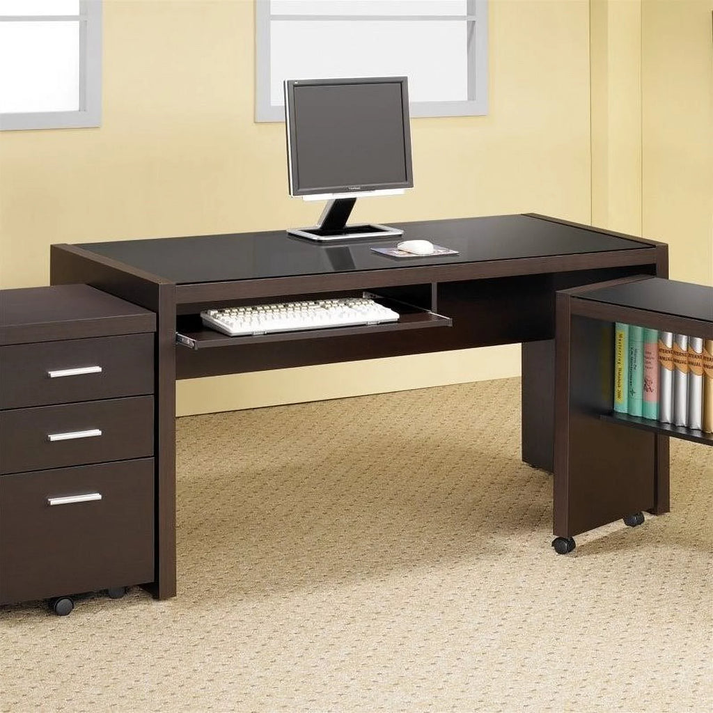 3 Piece Set with Computer Desk Bookcase and Office Chair O712549