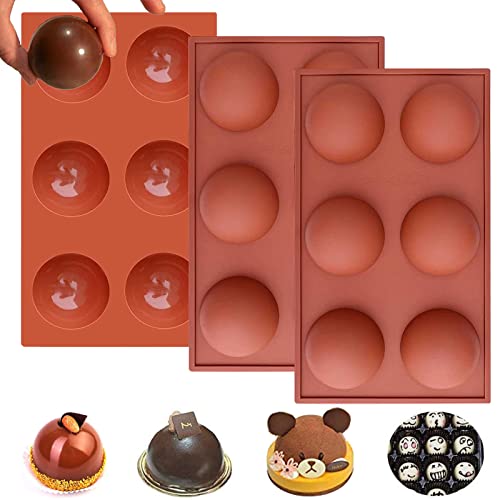 Silicone Mold 2.5 Inch Sphere 3Pcs Pink P622784