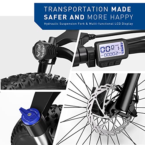 1000W 48V 13Ah Fat Tire Electric Bike H1696