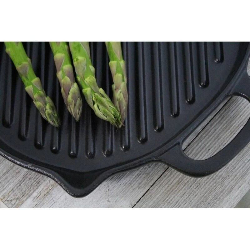 Black Oval Cast Iron Grill Pan Q91858