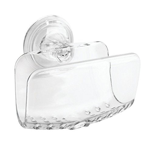 Plastic Suction Shaving Mirror with Razor Holder, Fog-Free, 6.25" x 8.5" x 2.5", Clear S889