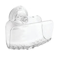 Plastic Suction Shaving Mirror with Razor Holder, Fog-Free, 6.25" x 8.5" x 2.5", Clear S889