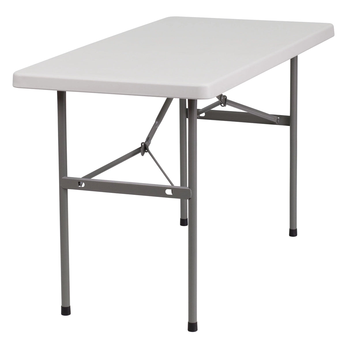 4-Foot Granite White Plastic Folding Table F7967