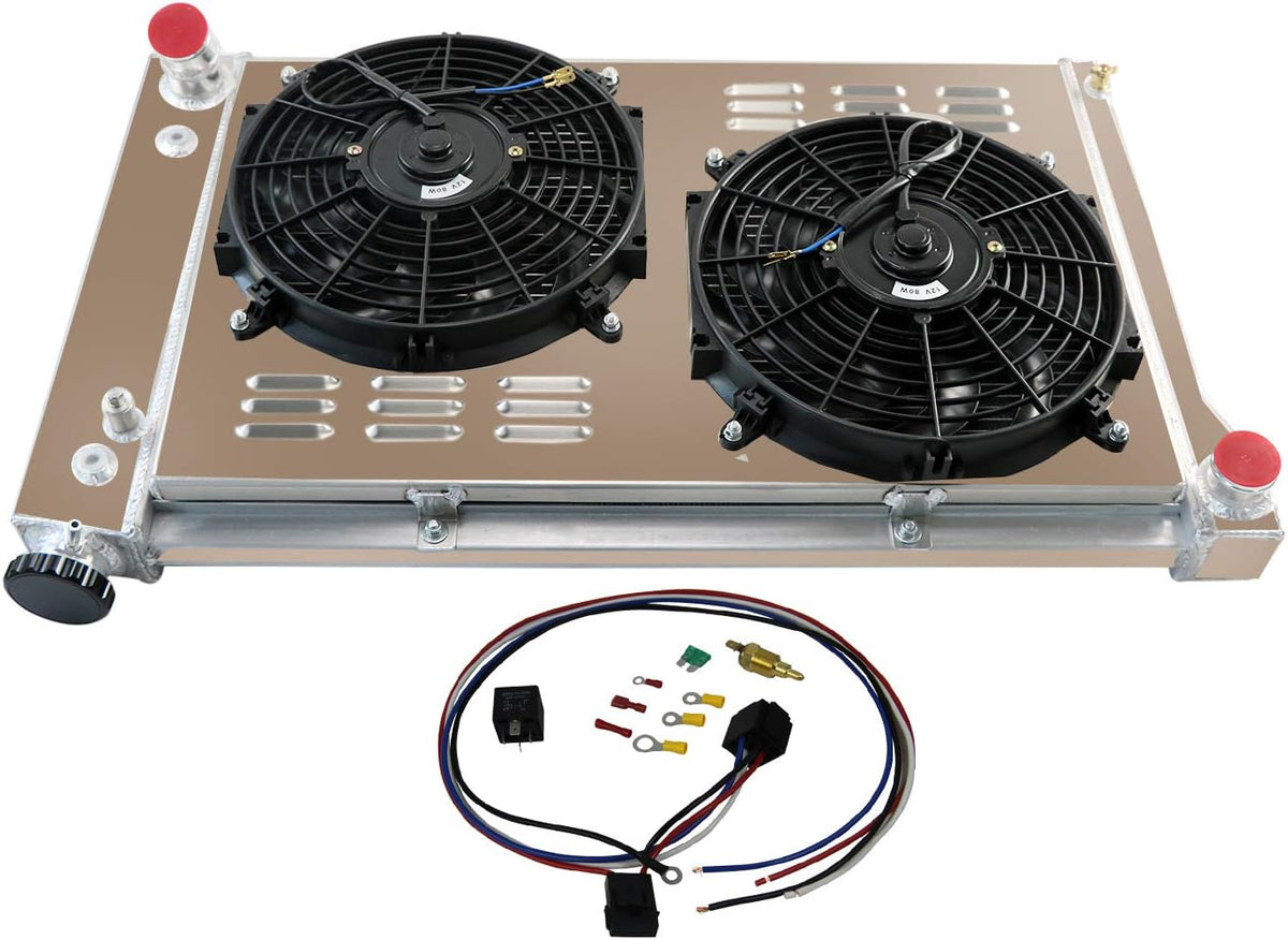 All Aluminum 4 Row Core Radiator with Fan Shroud Combo T5845