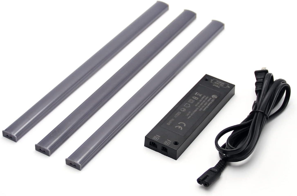 Under Cabinet Linkable Dimmable Light Strips with Touch Switch, 3200 Lumen, 32W, 6500K T19050