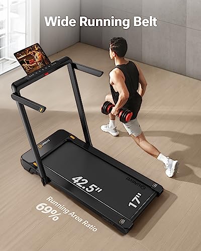 Walking Pad Treadmill with Incline, 2.5 HP Under Desk Treadmill, Foldable Compact Treadmill with LED Display Remote Control 265lbs Weight Capacity S75815
