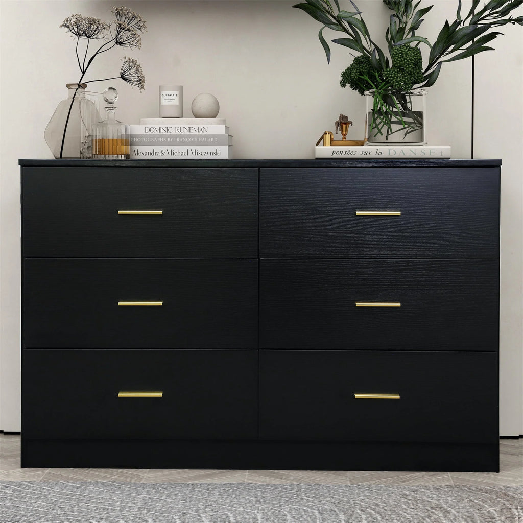 White 6 Drawer Dresser N93364