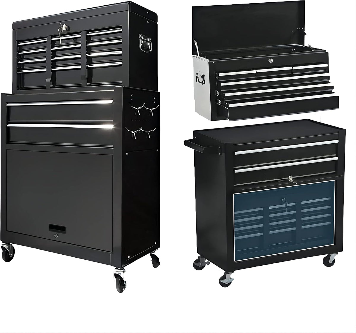 8-Drawer Rolling Tool Chest with Lock D3899