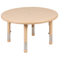 33x22 Round Natural Plastic Height Adjustable Activity Table H956833