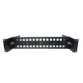 19 Inches Adjustable DIN-Rail Rack Mount Bracket 2U Black G602