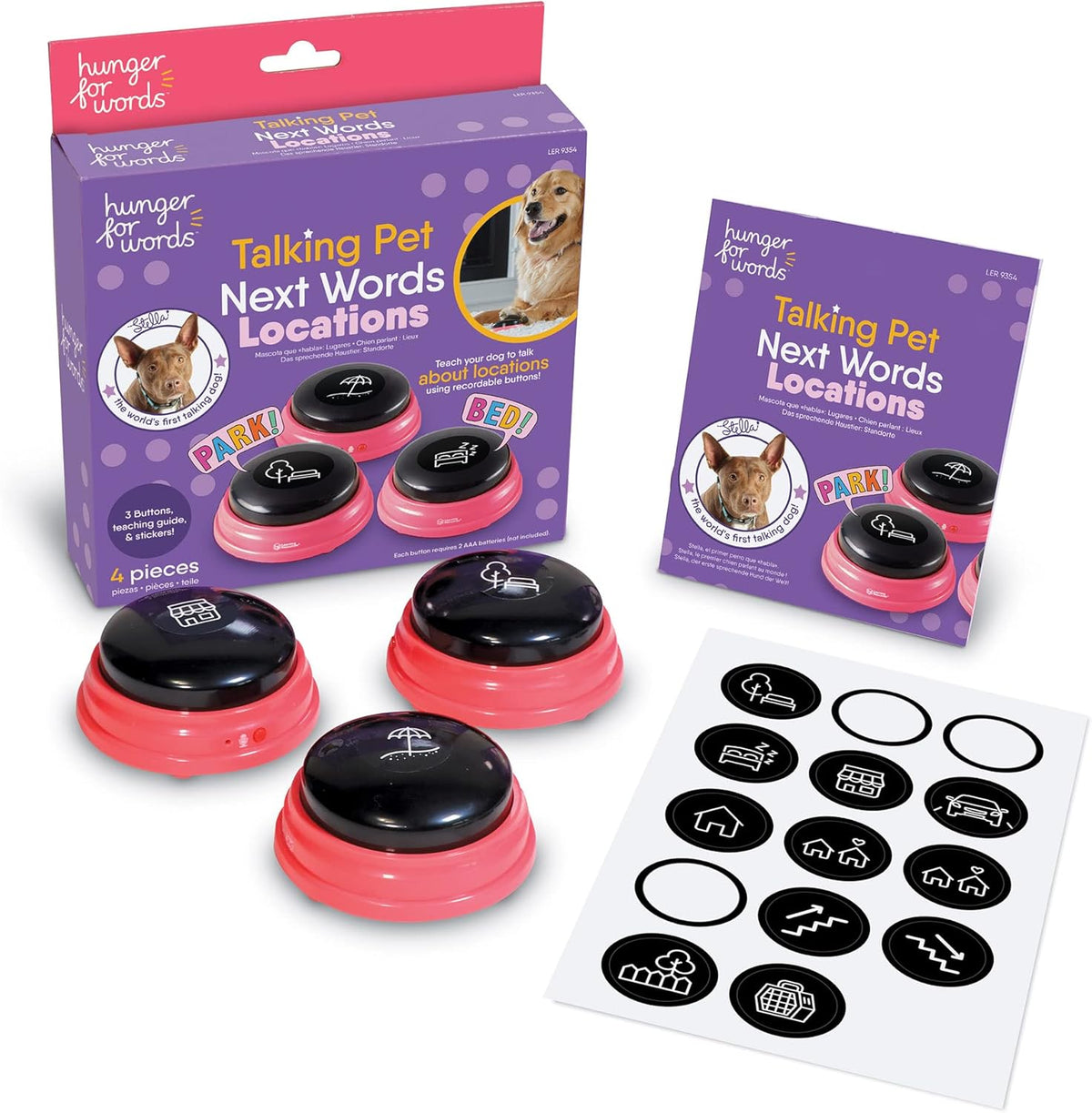 3 Piece Set of Recordable Speech Buttons for Dogs R148