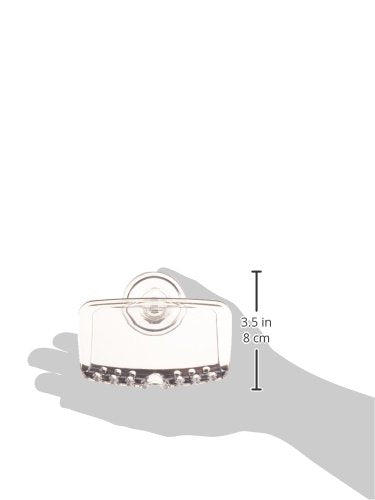 Plastic Suction Shaving Mirror with Razor Holder, Fog-Free, 6.25" x 8.5" x 2.5", Clear S889