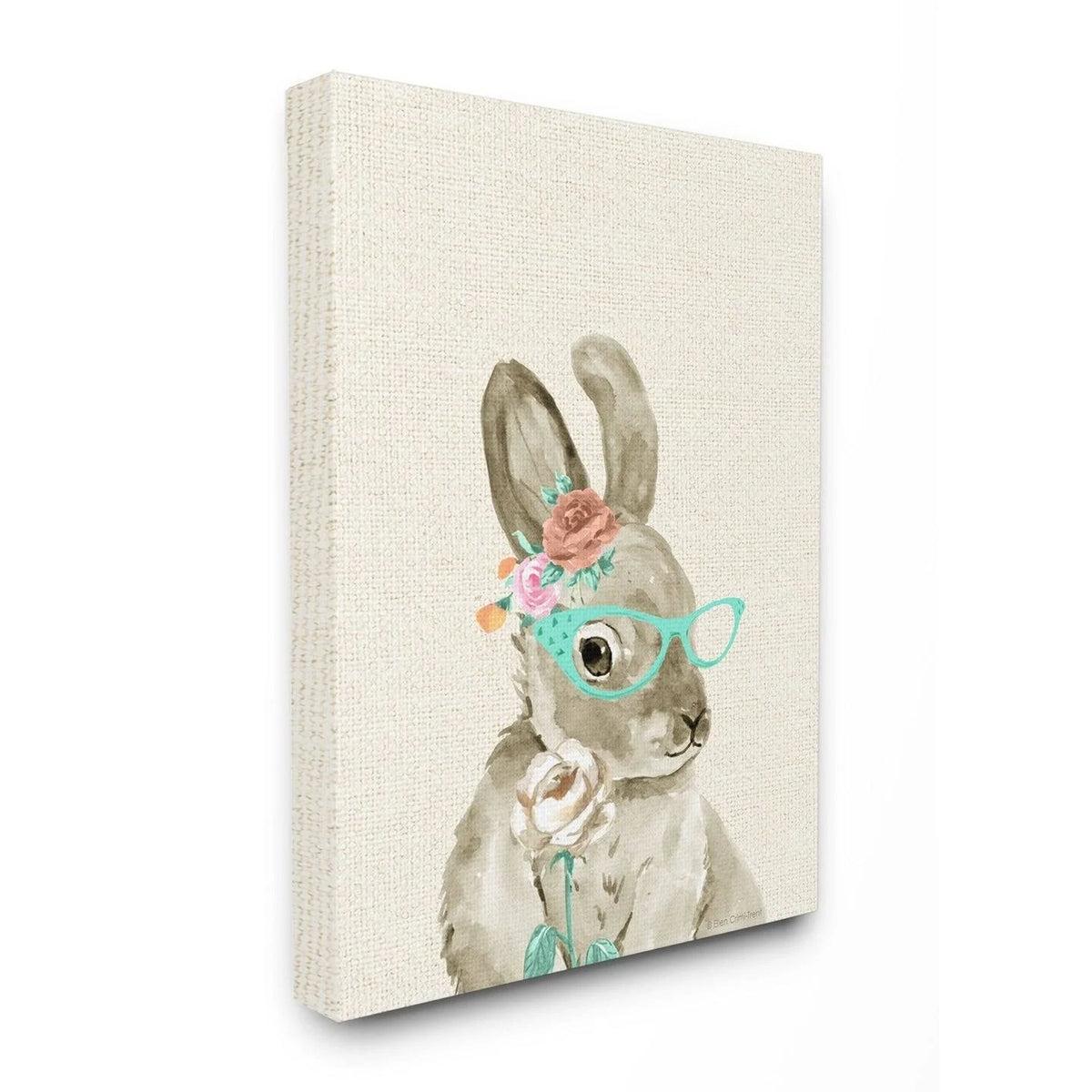 Woodland Bunny with Cat Eye Glasses 36 x 48 G70195