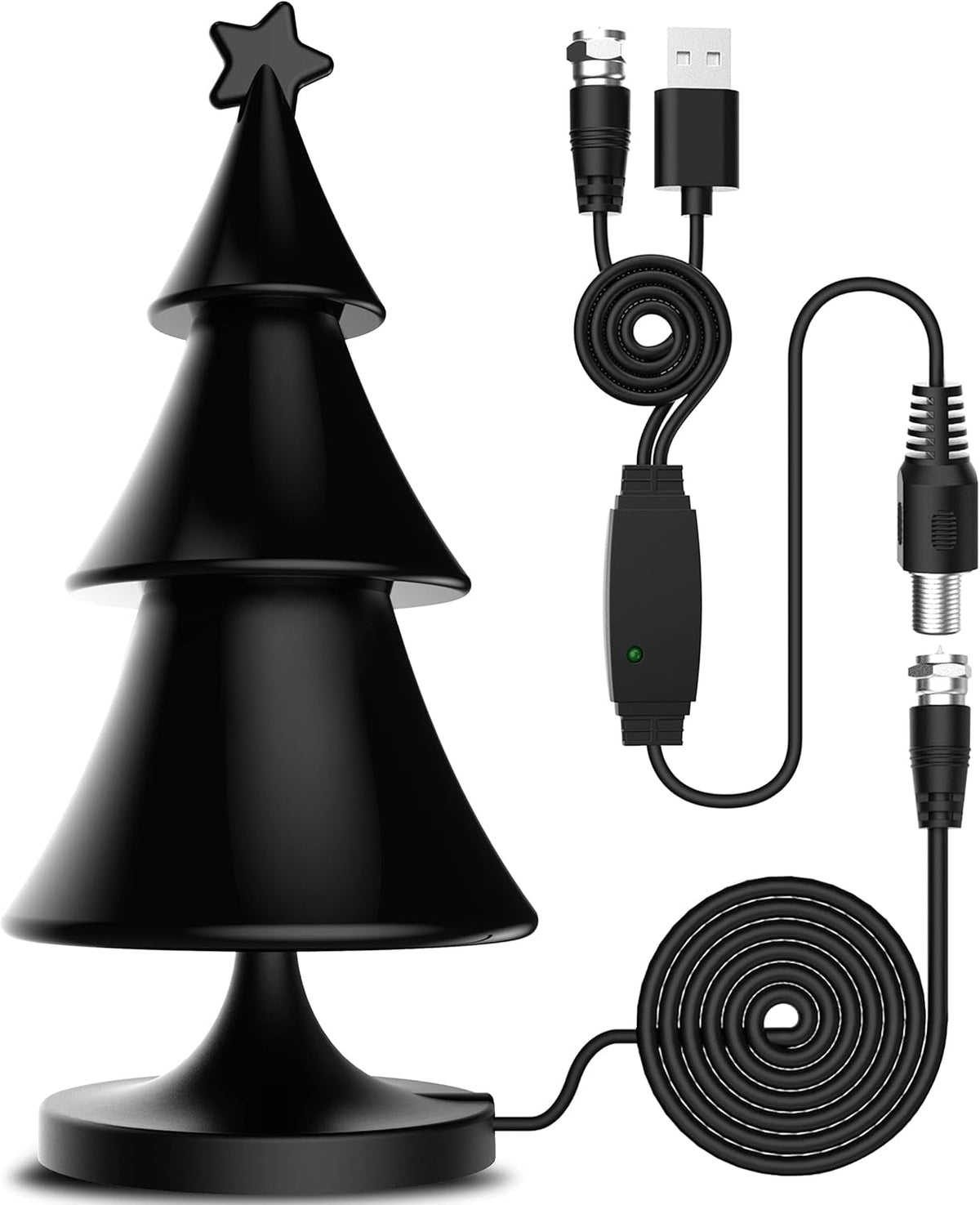 Digital TV Antenna with 50 Miles Range, Indoor Amplifier, Magnetic Base, 16.4 ft Coax Cable Z4870