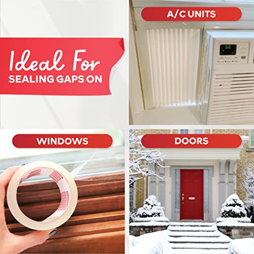 Transparent Window Weather Sealing Tape, 2-Inch x 30 Yards R148411