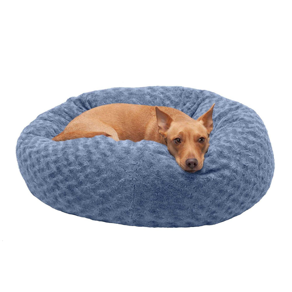 Curly Fur Plush Donut Dog Bed C26898