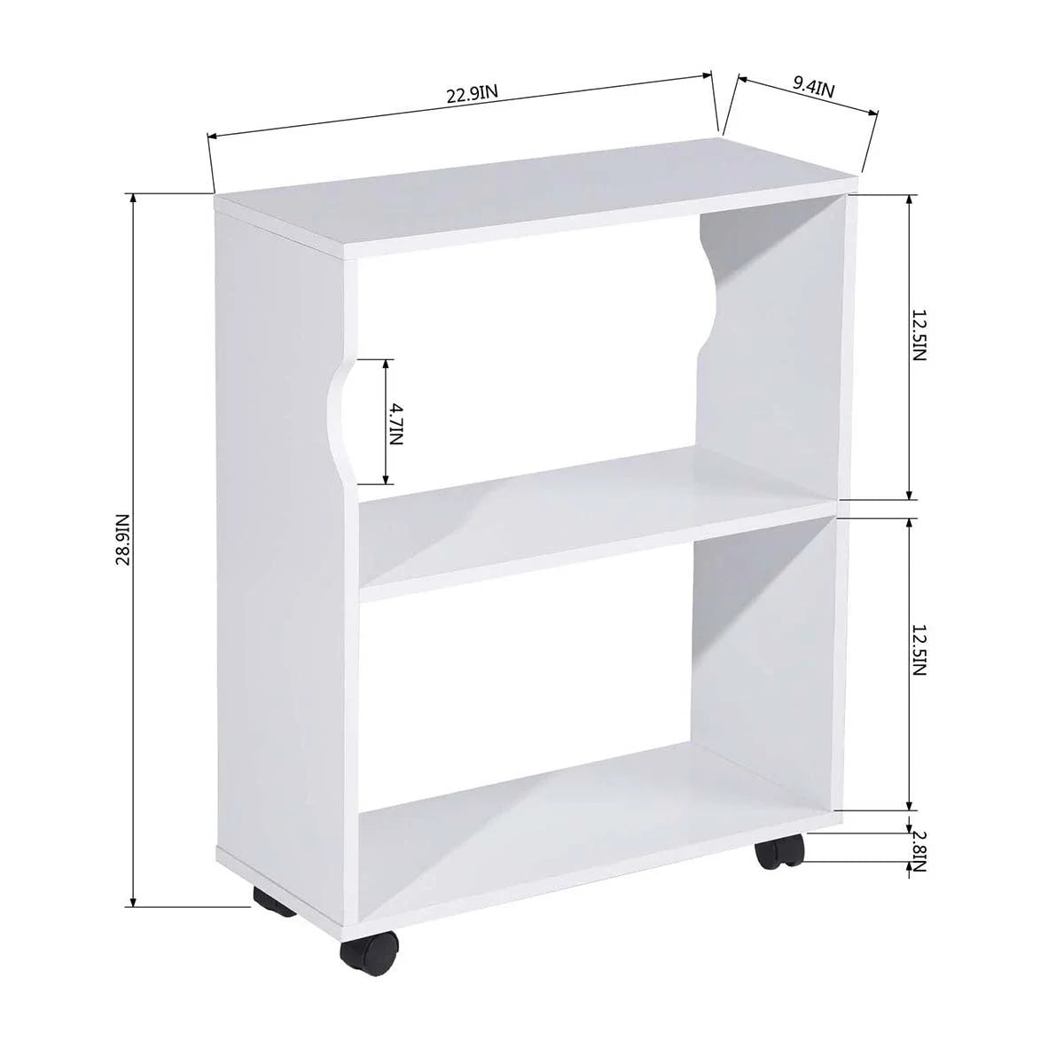 47.4" L Computer Desk with Bookcase S7433