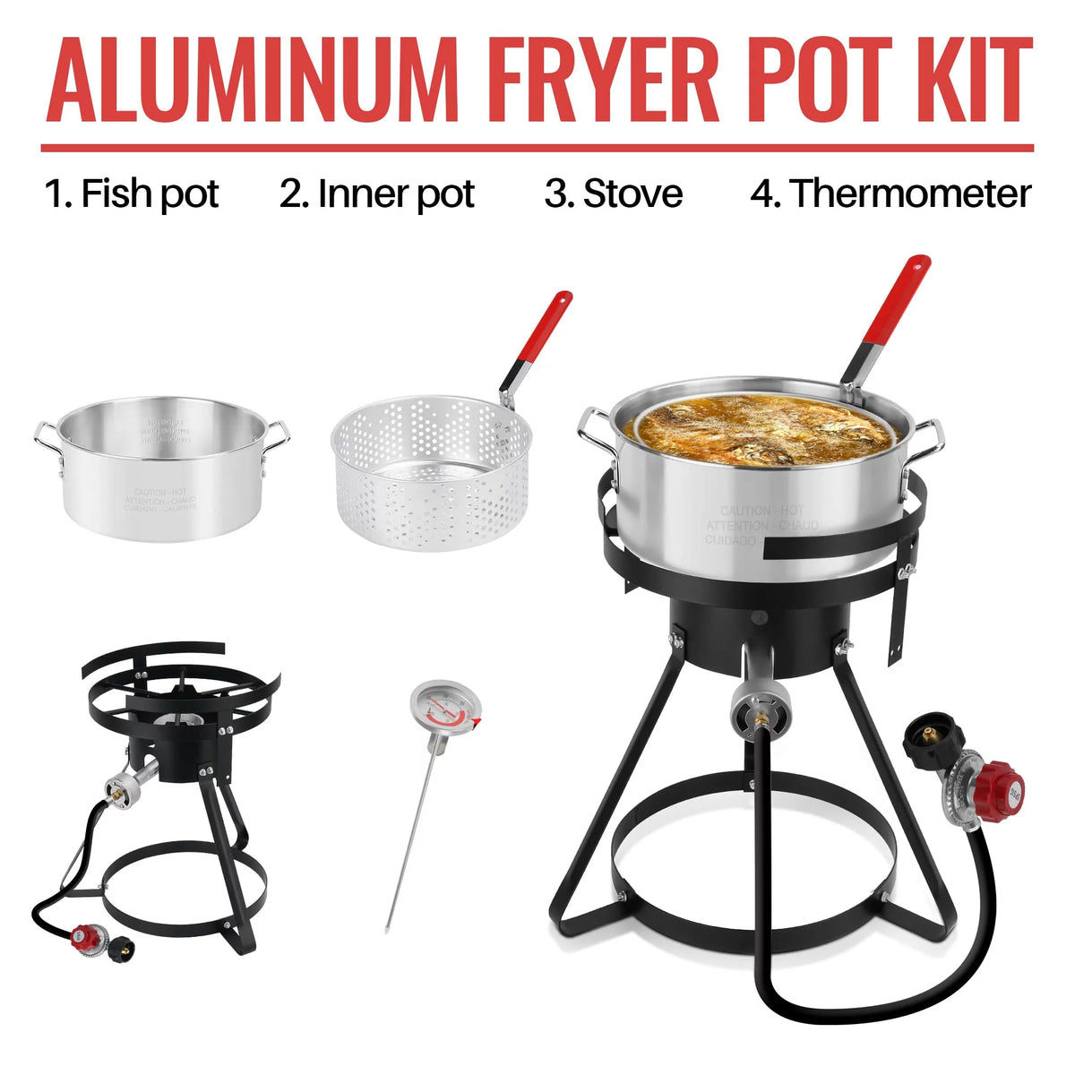 10 Qt Propane Outdoor Fish Fryer Set L4625