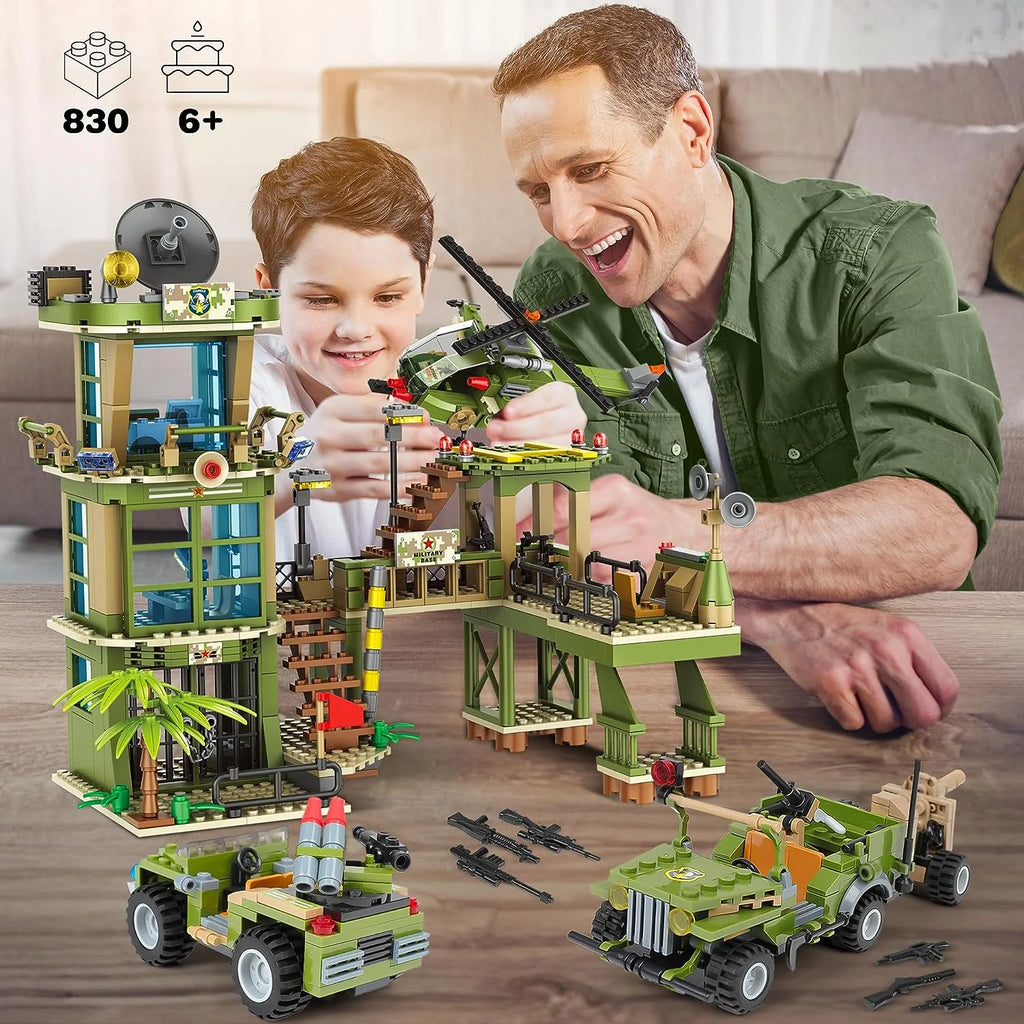 830 Pieces Green STEM Building Toy Building Blocks Set I600037