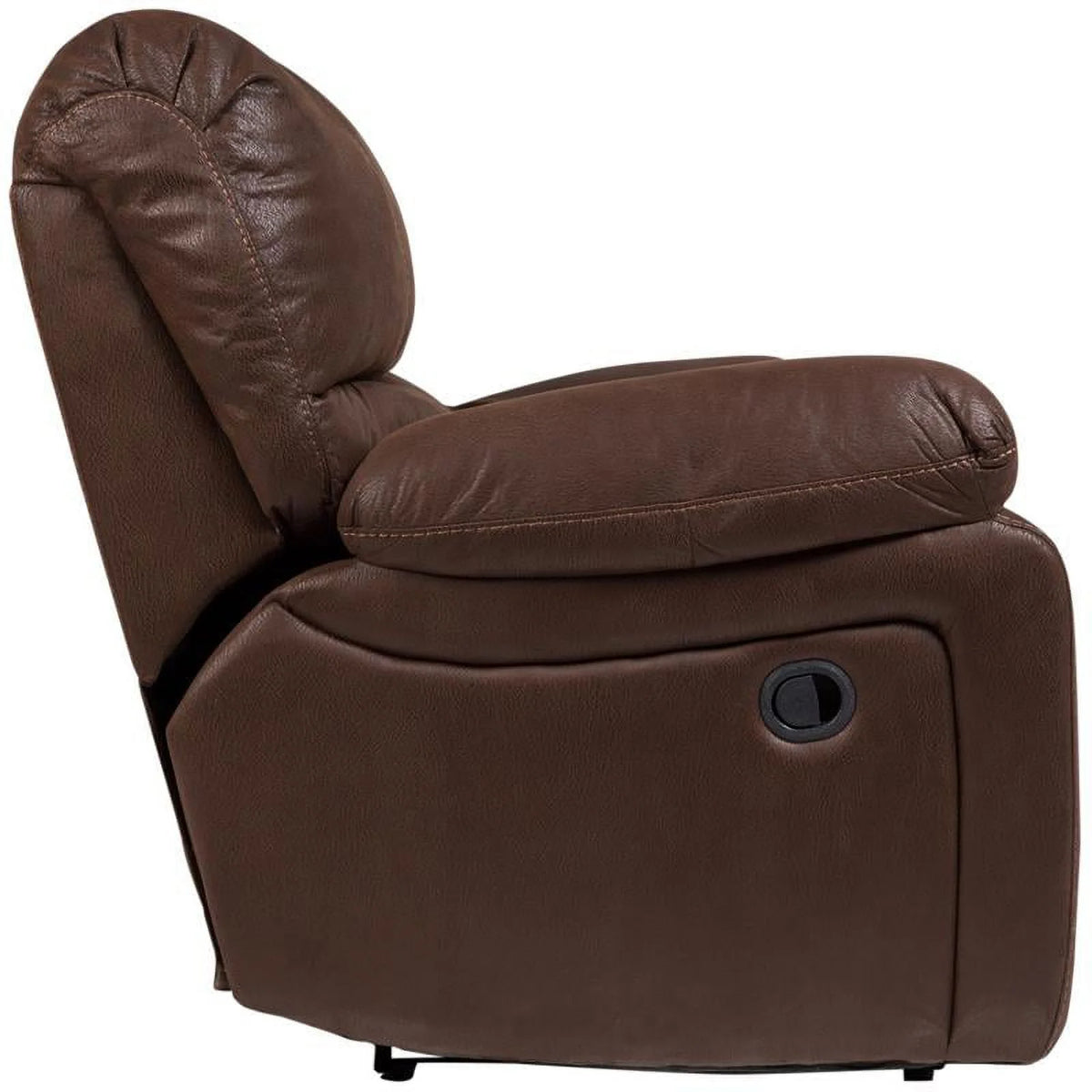 Brown Microfiber Reclining Loveseat P3553