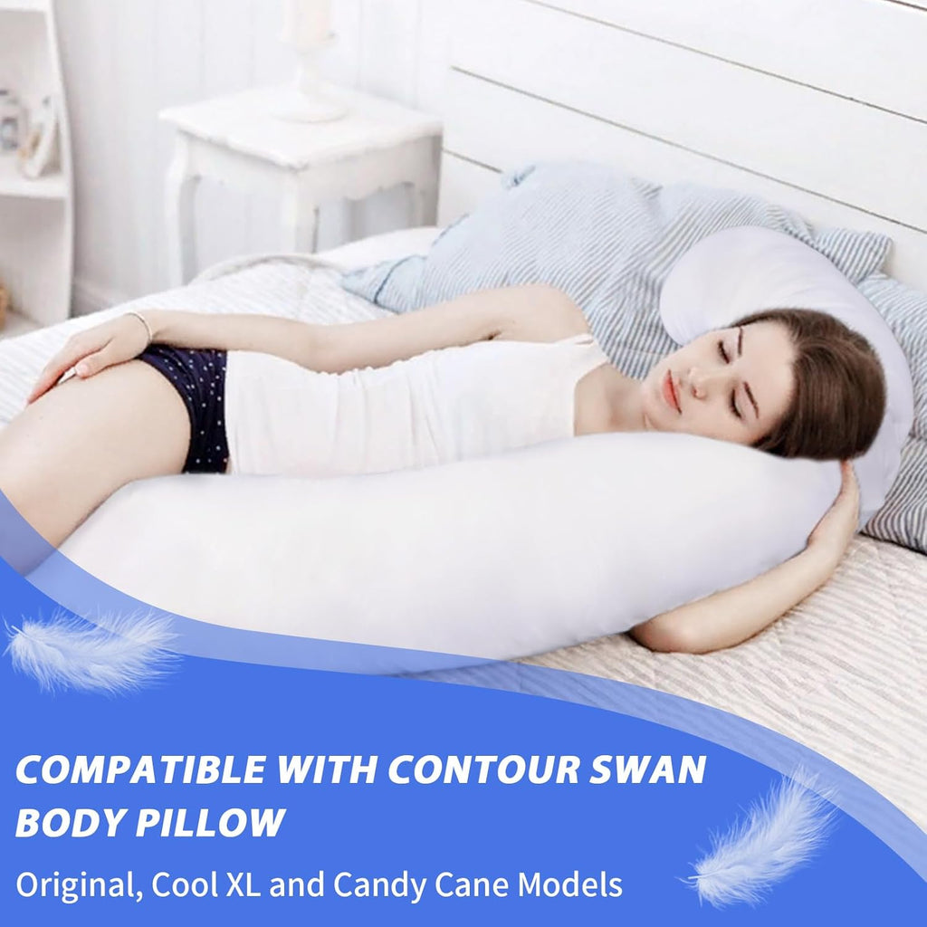 White Cotton Zippered Pillowcase N504