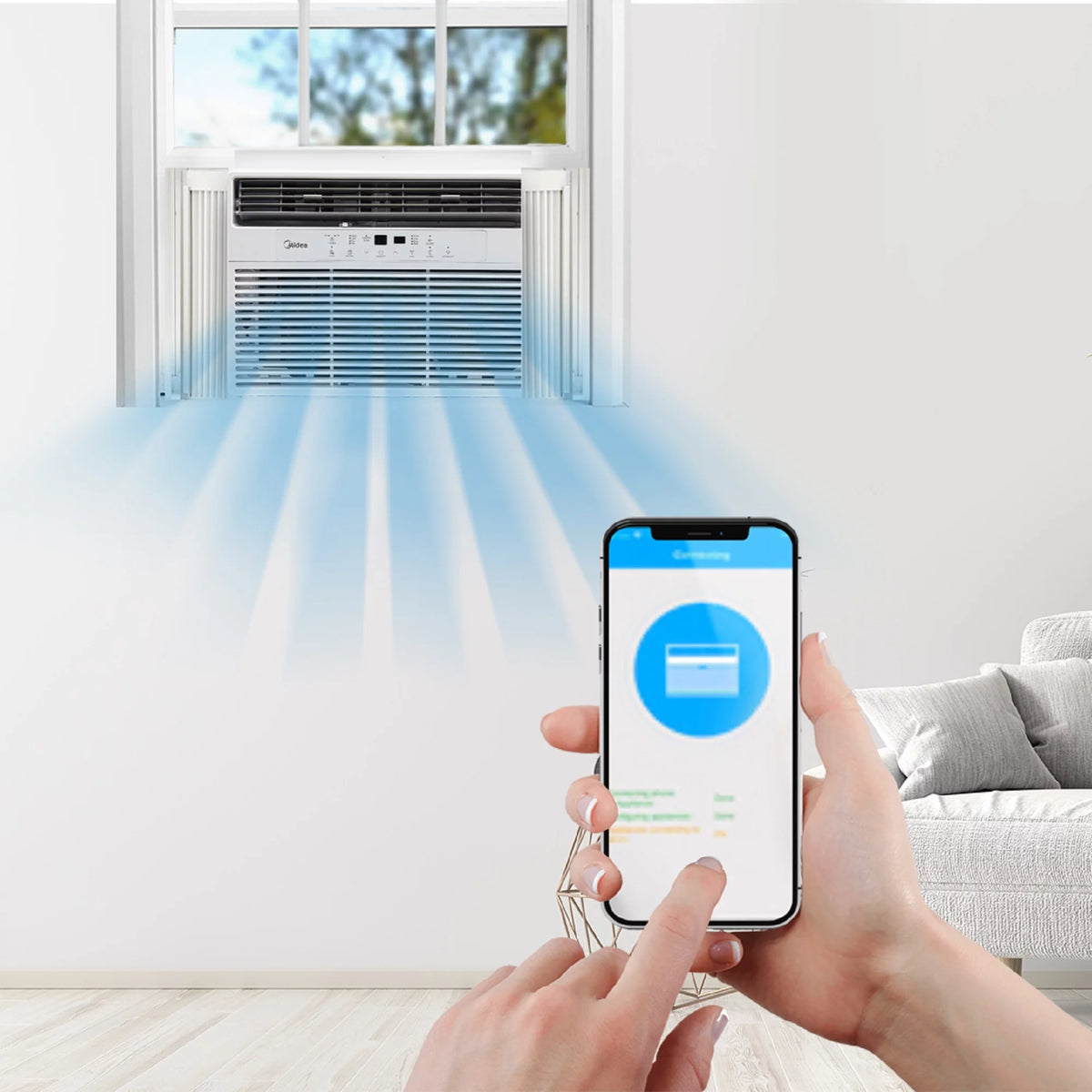 12,000 BTU 115V Smart Window Air Conditioner with Remote, White U5263