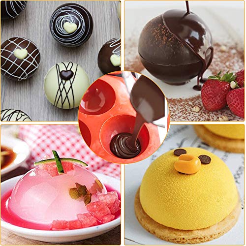 Silicone Mold 2.5 Inch Sphere 3Pcs Pink P622784