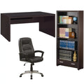 3 Piece Set with Computer Desk Bookcase and Office Chair O712549