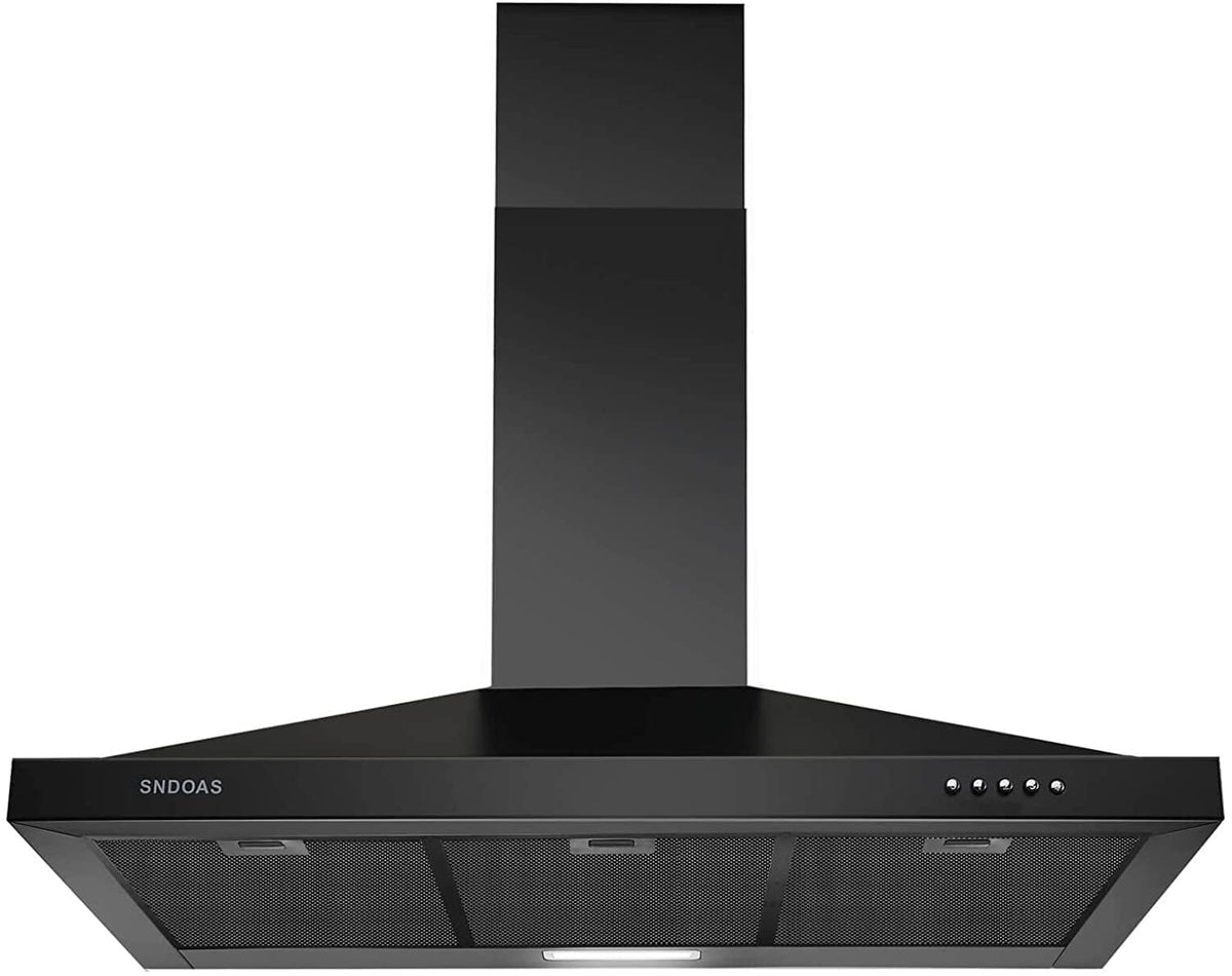 36 inch Black Stainless Steel Wall Mount Range Hood L825010