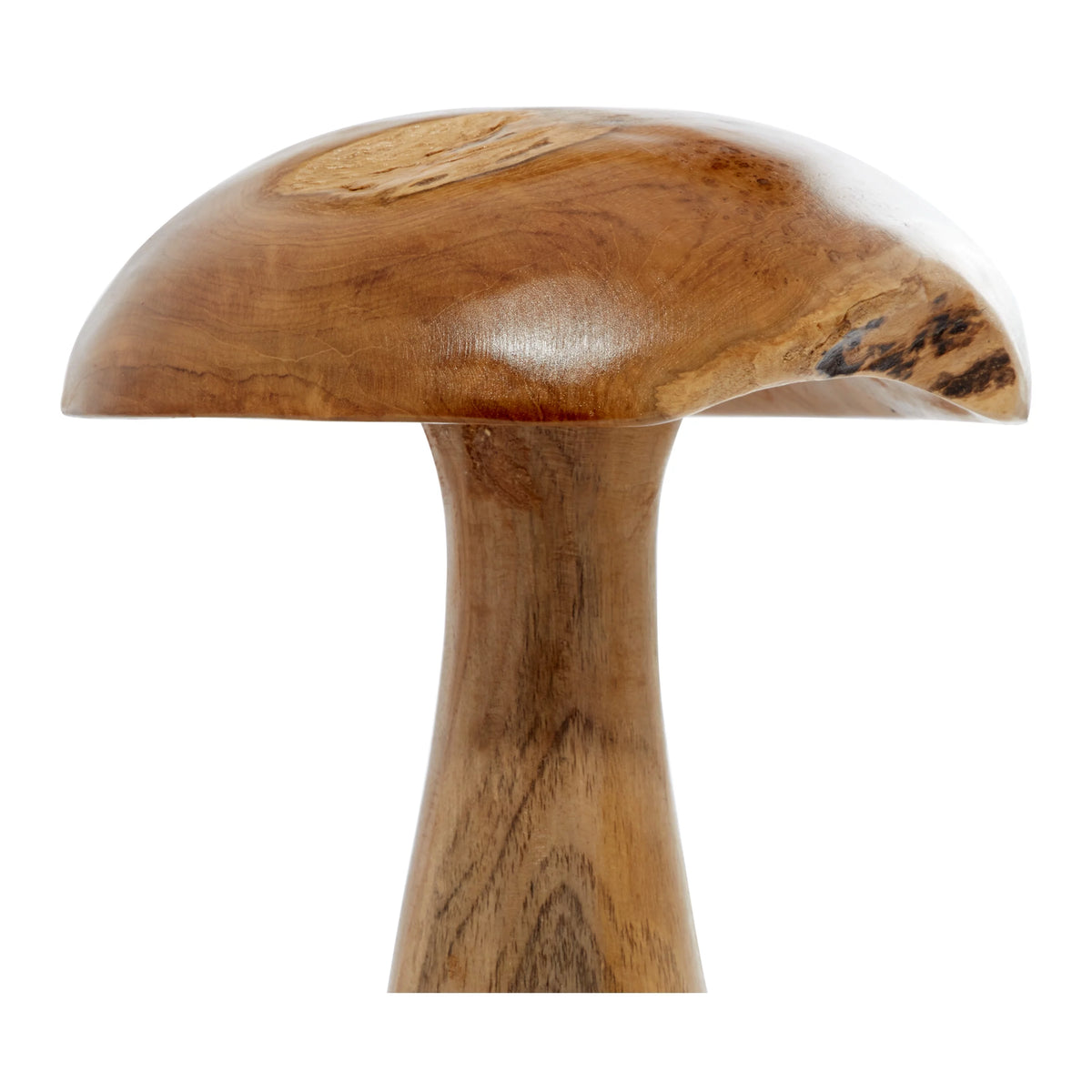 Brown Wood Mushroom Sculpture Set of 3 C2678