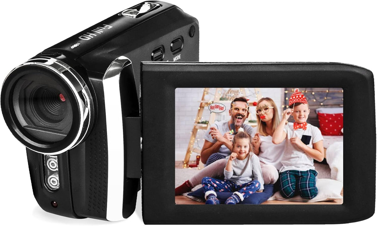 Kids Video Camcorder FHD 1080P 12.0MP 2.8 Inch LCD 8X Digital Zoom Camera Black Pack of 2 I715