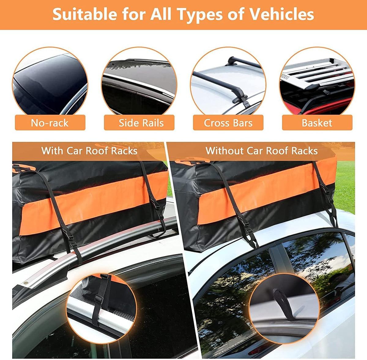 15 and 20 Cubic Feet Waterproof Rooftop Cargo Carrier Bag G5148