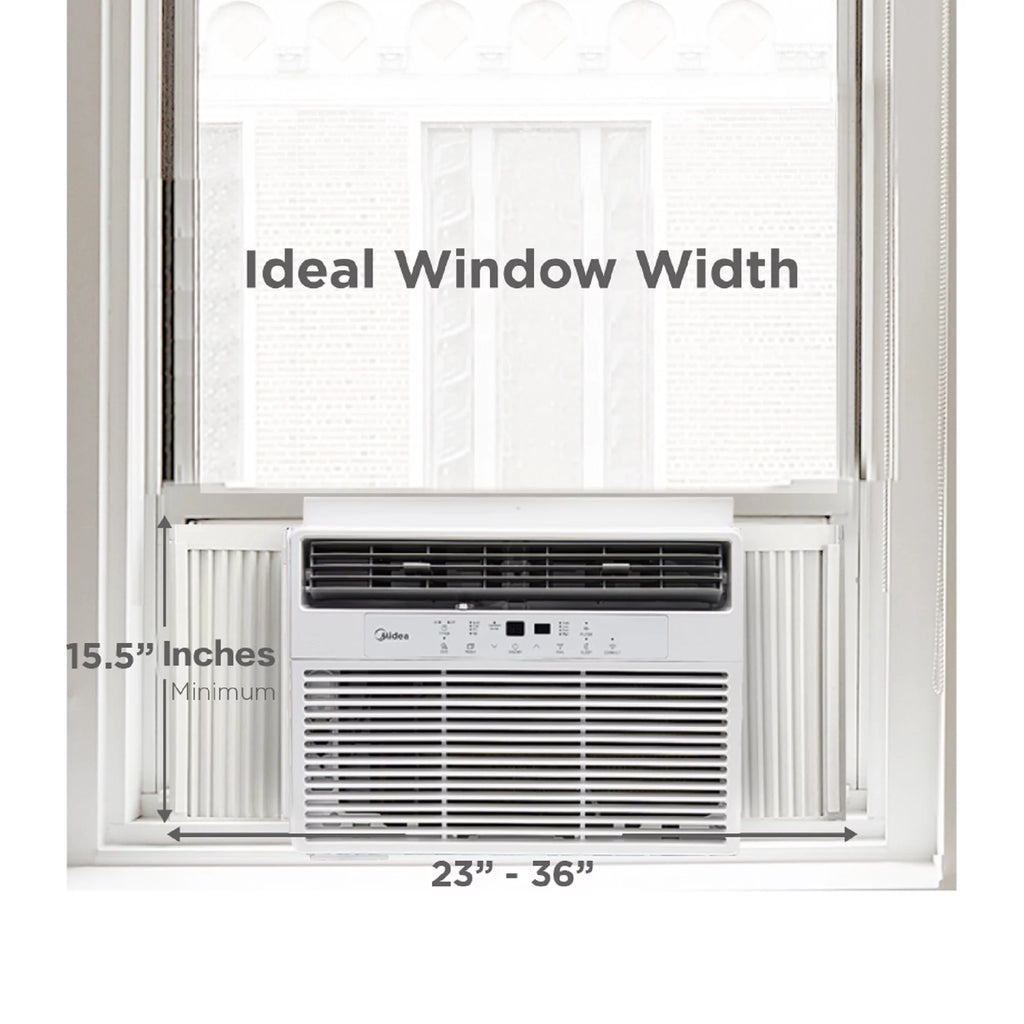 12,000 BTU 115V Smart Window Air Conditioner with Remote, White U5263