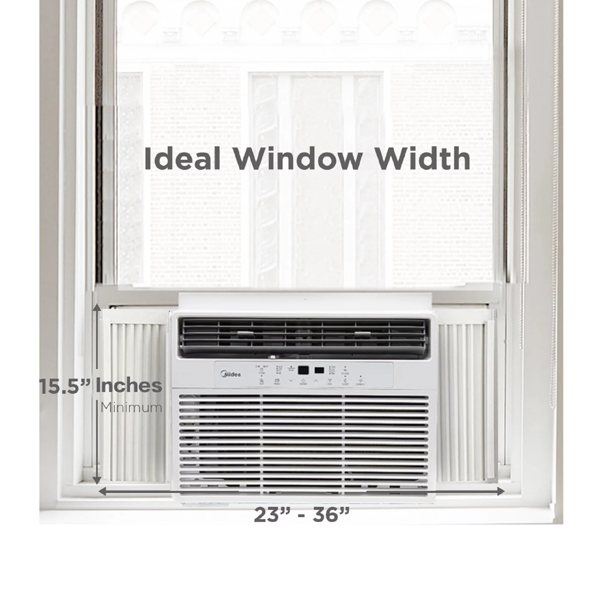 12,000 BTU 115V Smart Window Air Conditioner with Remote, White U5263