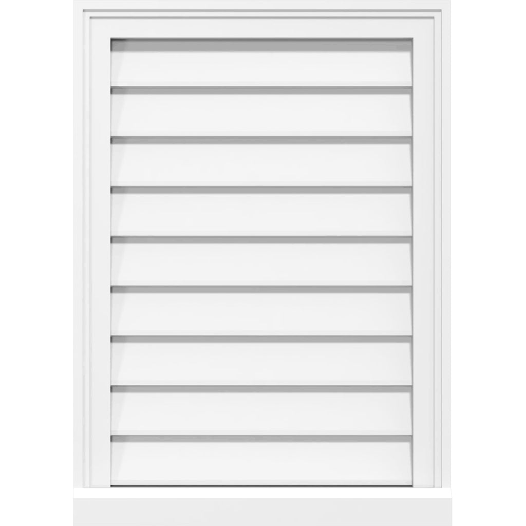 PVC Vertical Surface Mount Gable Vent with Brickmould L435