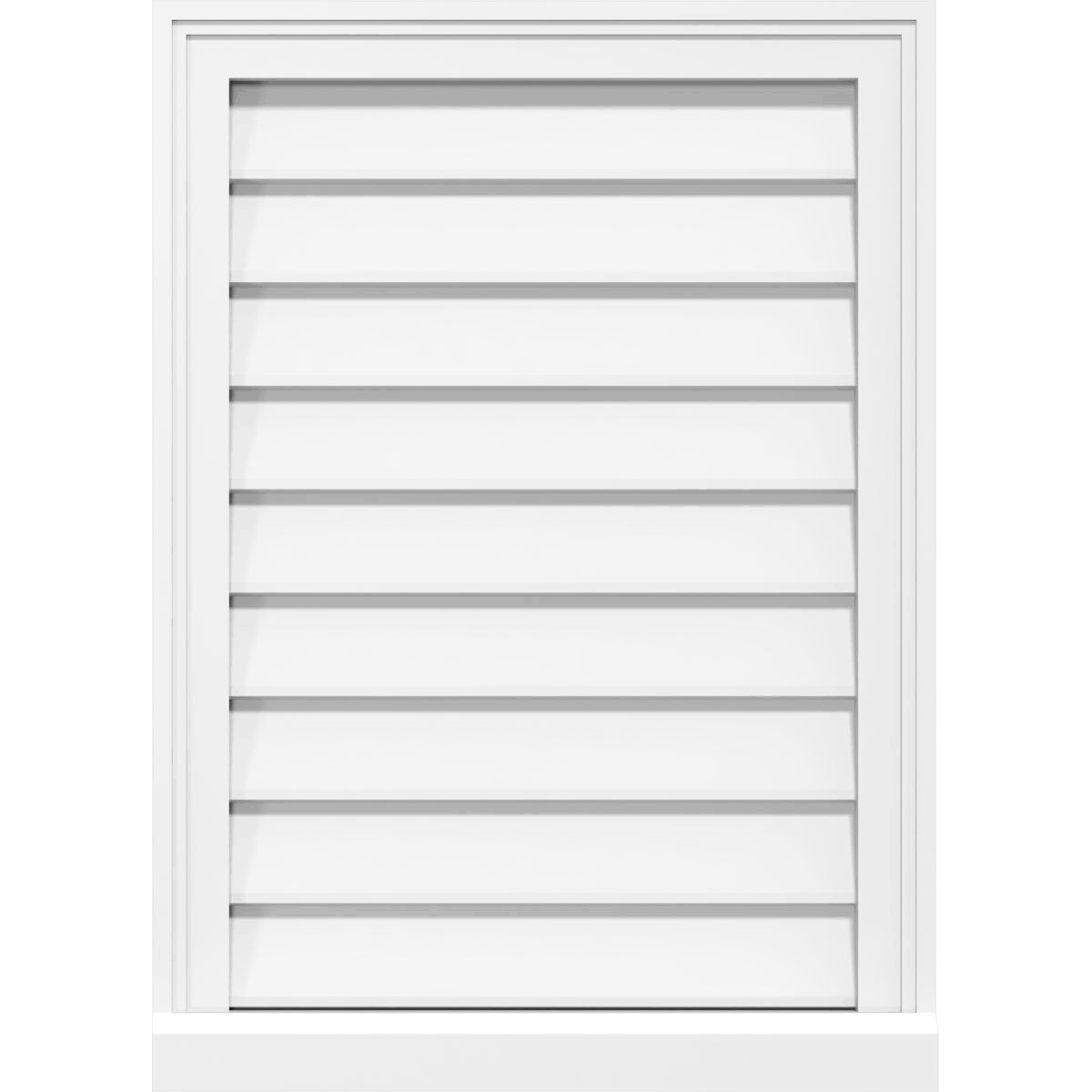 PVC Vertical Surface Mount Gable Vent with Brickmould L435