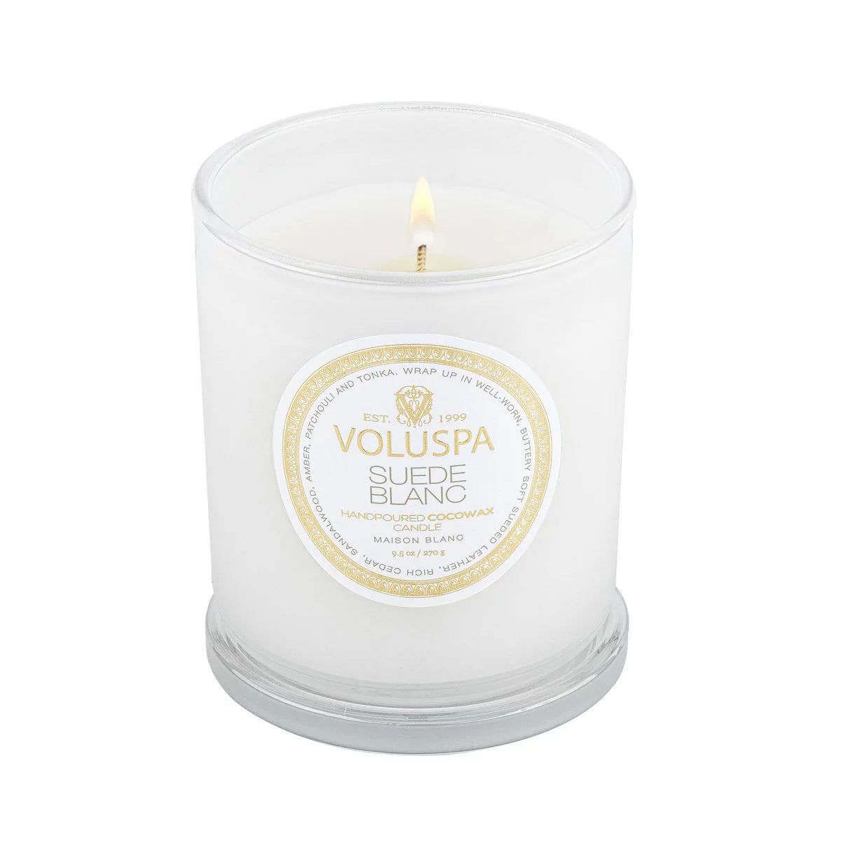 Suede Blanc Classic Candle 9.5 oz W863