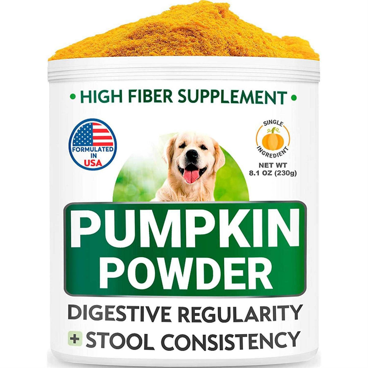 Pumpkin Powdered Fiber Supplement for Dogs 8.1oz X528