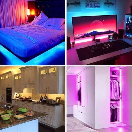 Smart RGB LED Strip Lights with App Control Remote Control, 32.8ft U81538