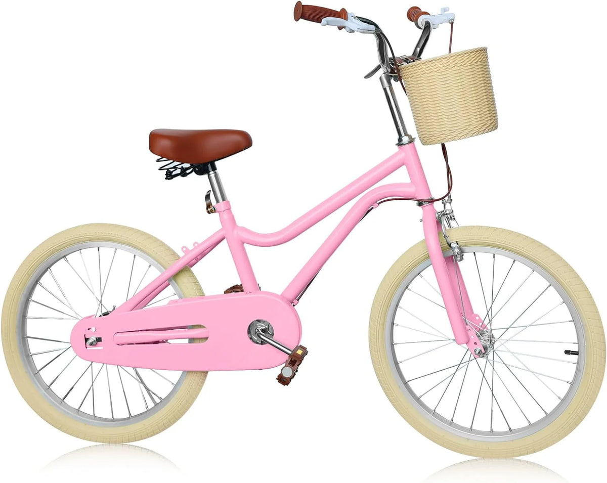 16 Inch Kids Bike with Handbrake Basket Training Wheels Yellow X295825