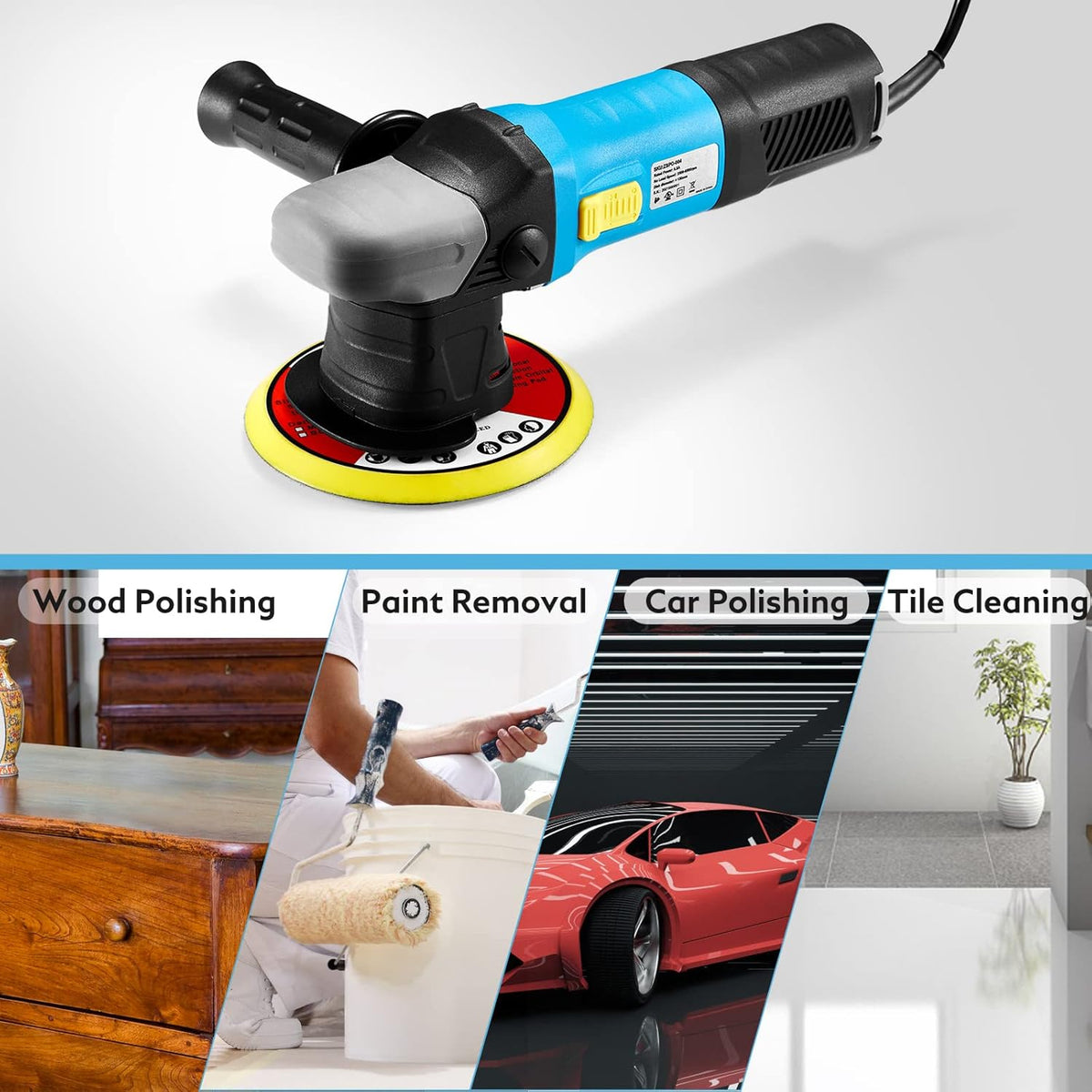 6-inch 800W Variable Speed Random Orbital Buffer Polisher W768547